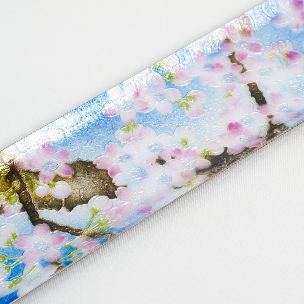 Cloisonne Pen Tray "Cherry Blossoms"