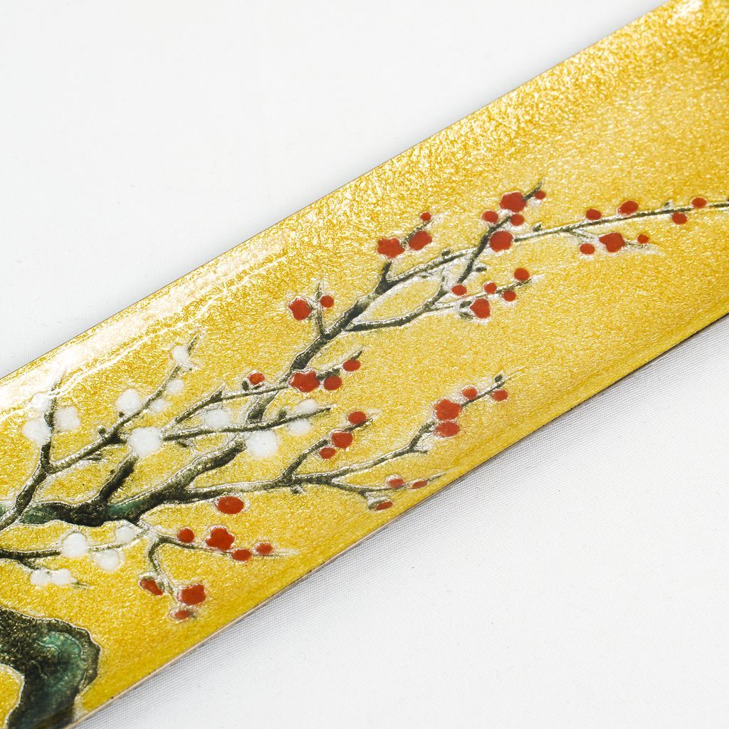 Cloisonne Pen Tray "Plum Blossoms"