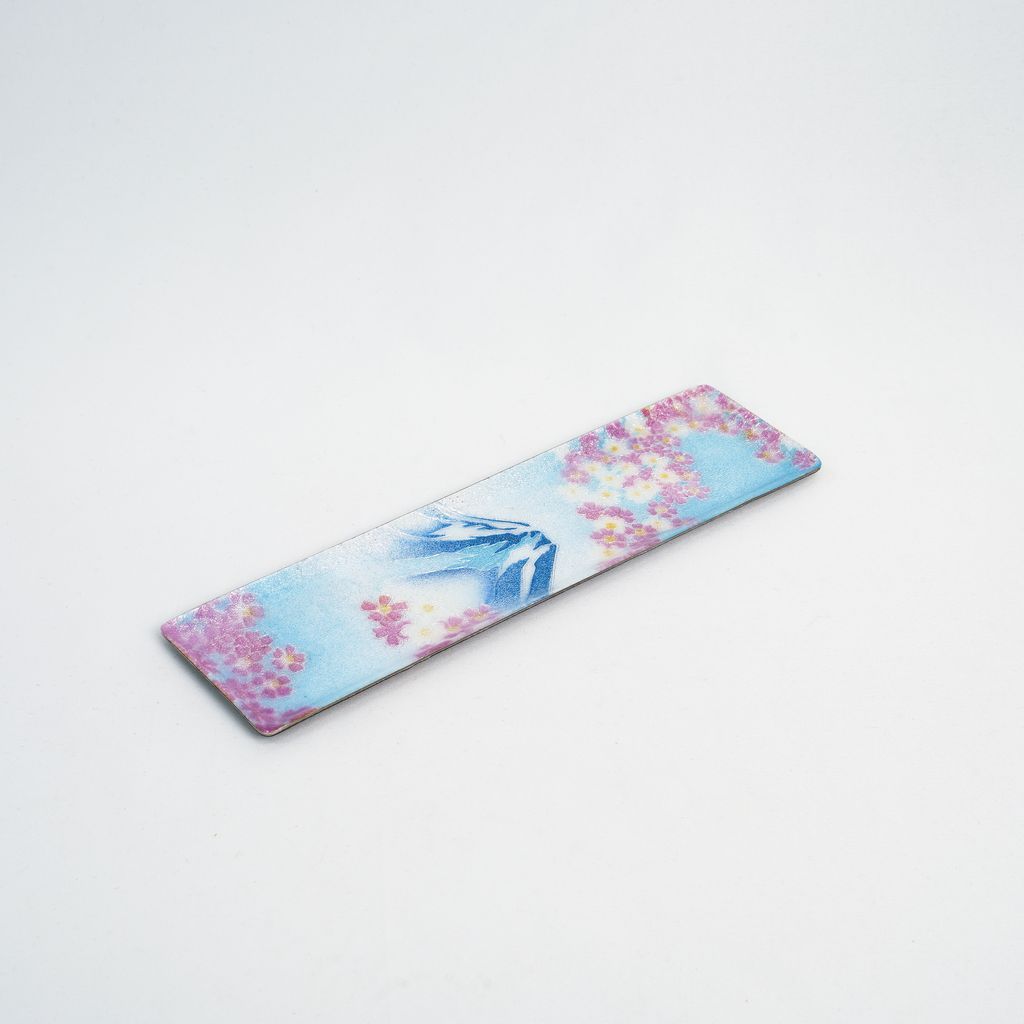 Cloisonne Pen Tray "Mt. Fuji & Cherry Blossoms"