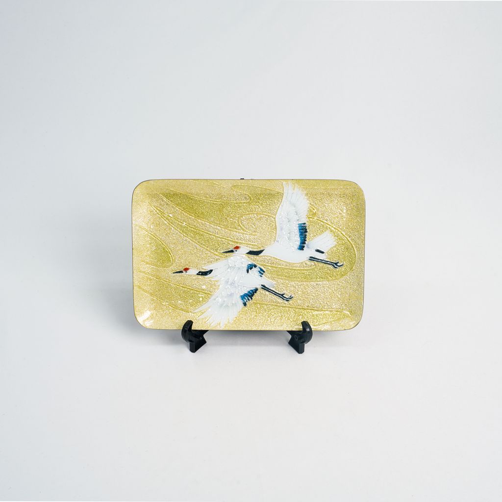 Cloisonne Decorative Plate "Crane"