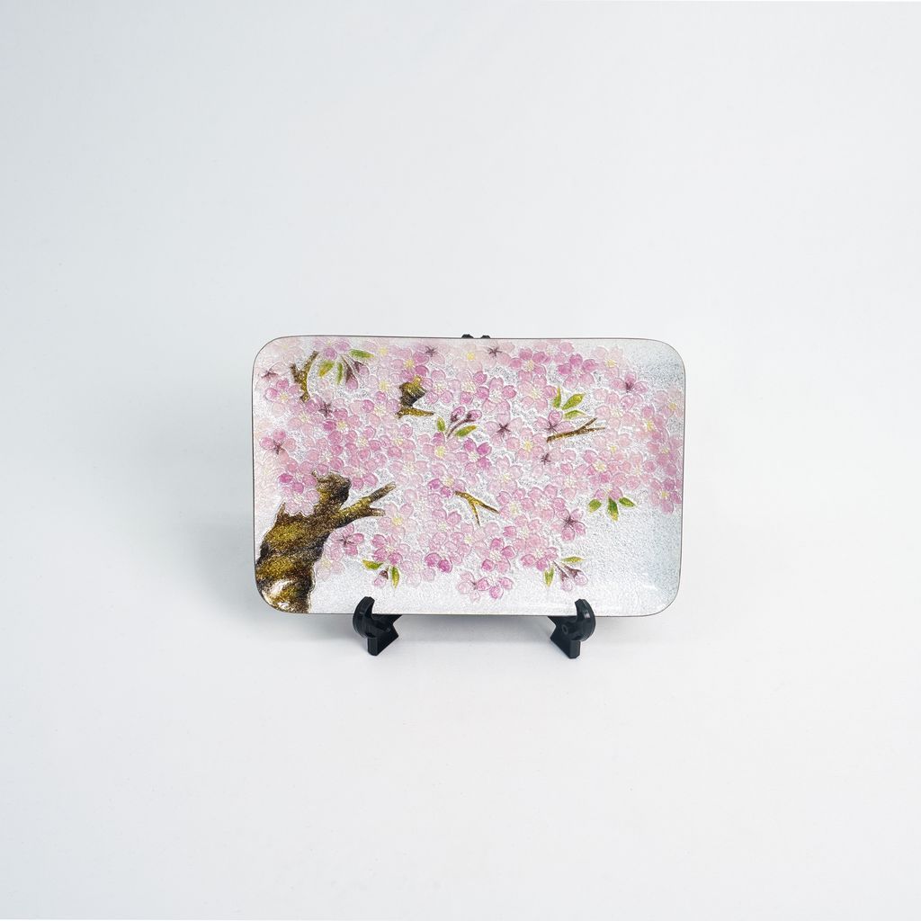 Cloisonne Decorative Plate "Cherry Blossoms"