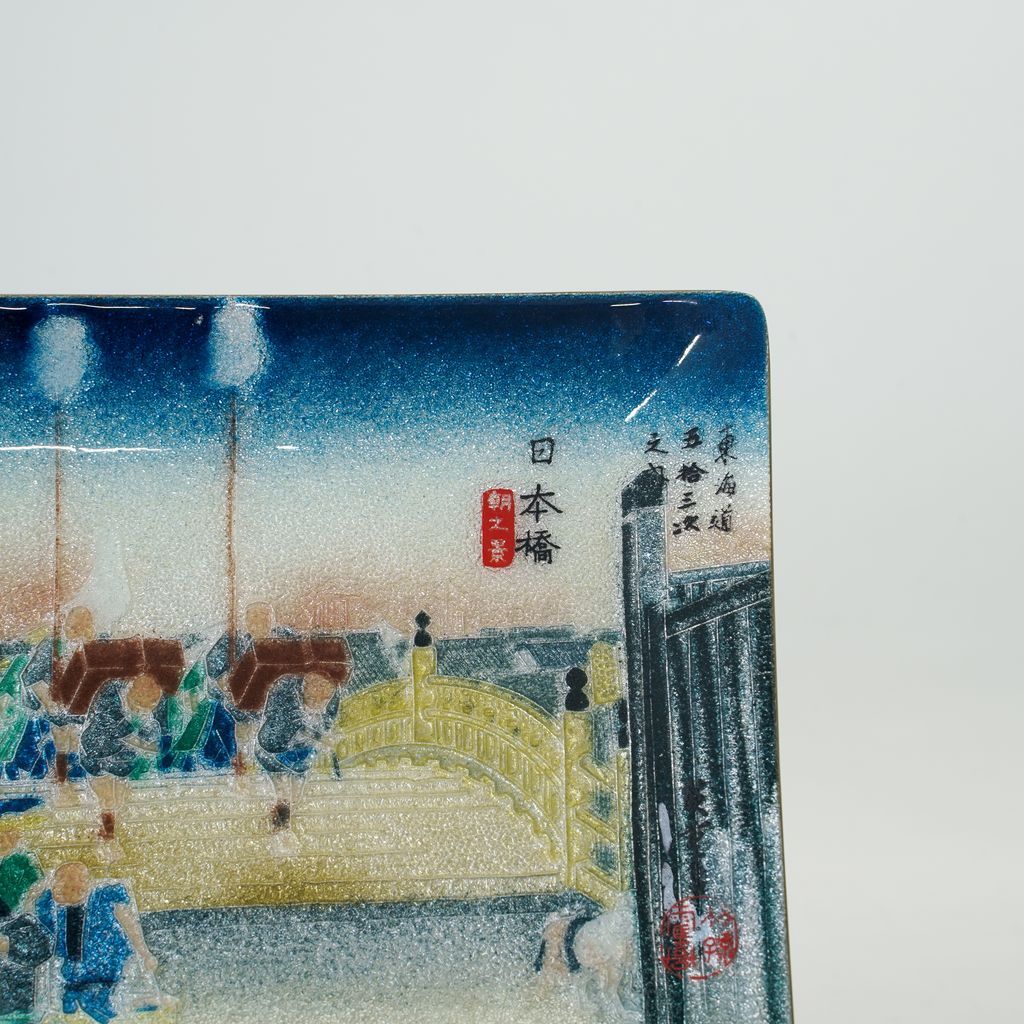 Cloisonne Decorative Plate "Nihonbashi"