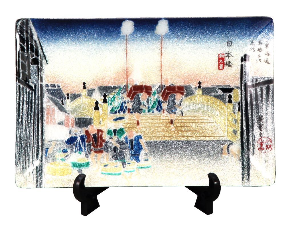 Cloisonne Decorative Plate "Nihonbashi"