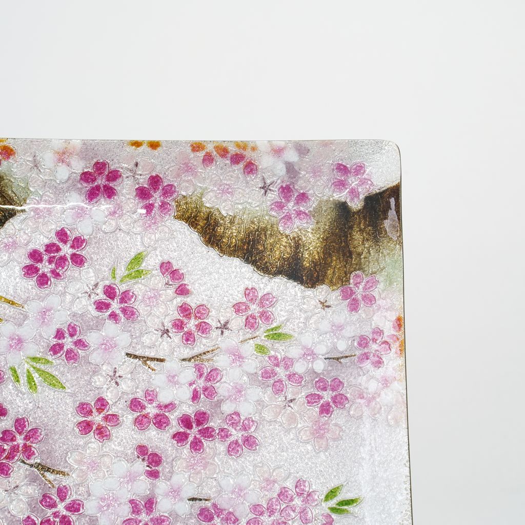 Cloisonne Decorative Plate "Weeping Cherry Blossoms"