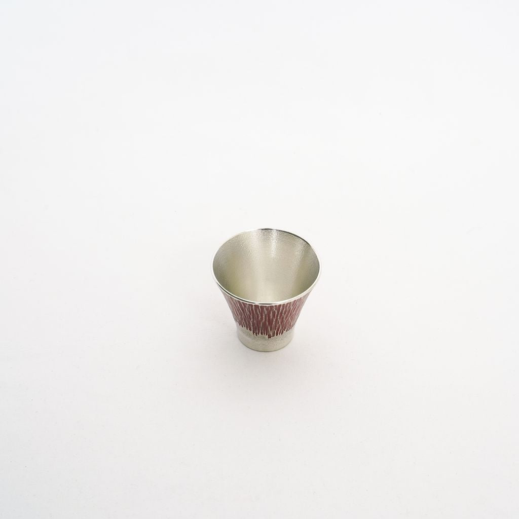 Tinware Sake Cup Mt.Fuji Red