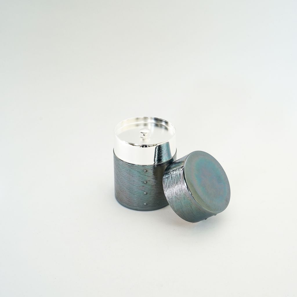Oxidized Silver Tea Caddy