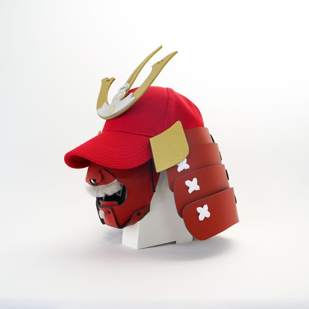 Samurai Cap With Mask "Motonari Mouri"