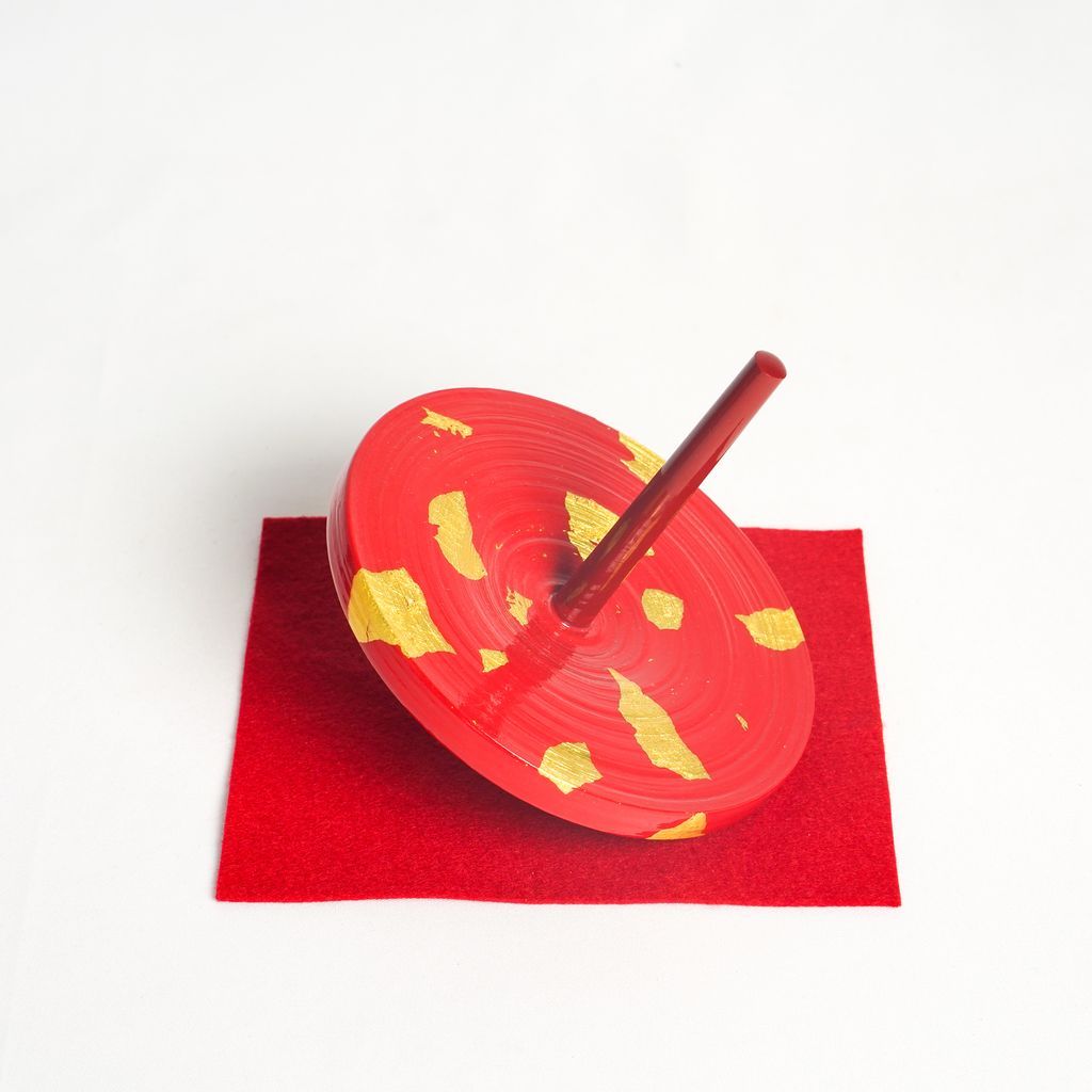 Ornamental Spinning Top "Kyo Koma Gold Leaf"