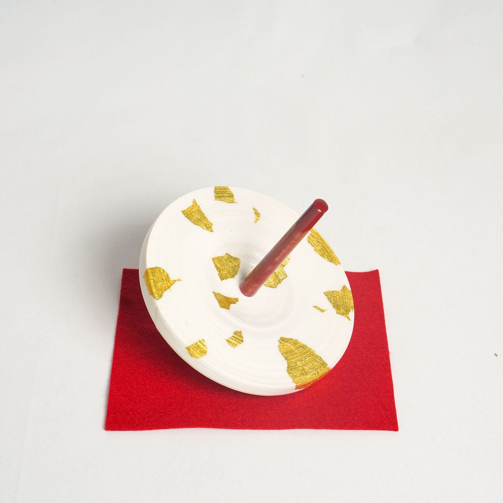 Ornamental Spinning Top "Kyo Koma Gold Leaf"