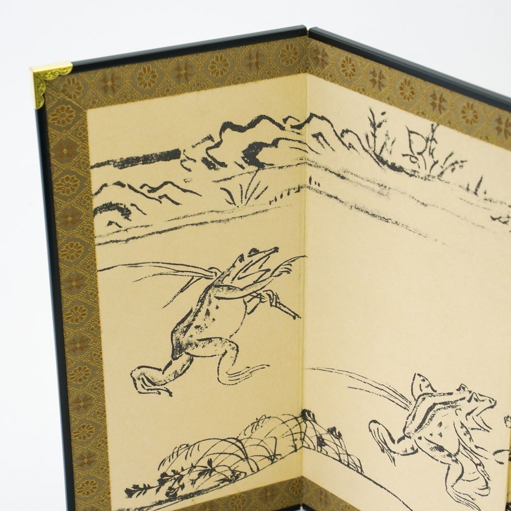 Small folding screens "Choju-Giga" four panels