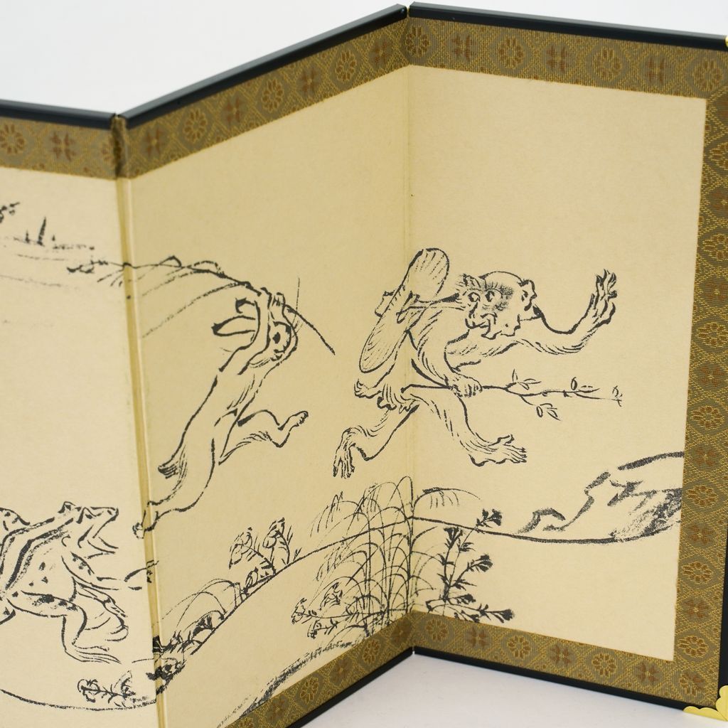 Small folding screens "Choju-Giga" four panels