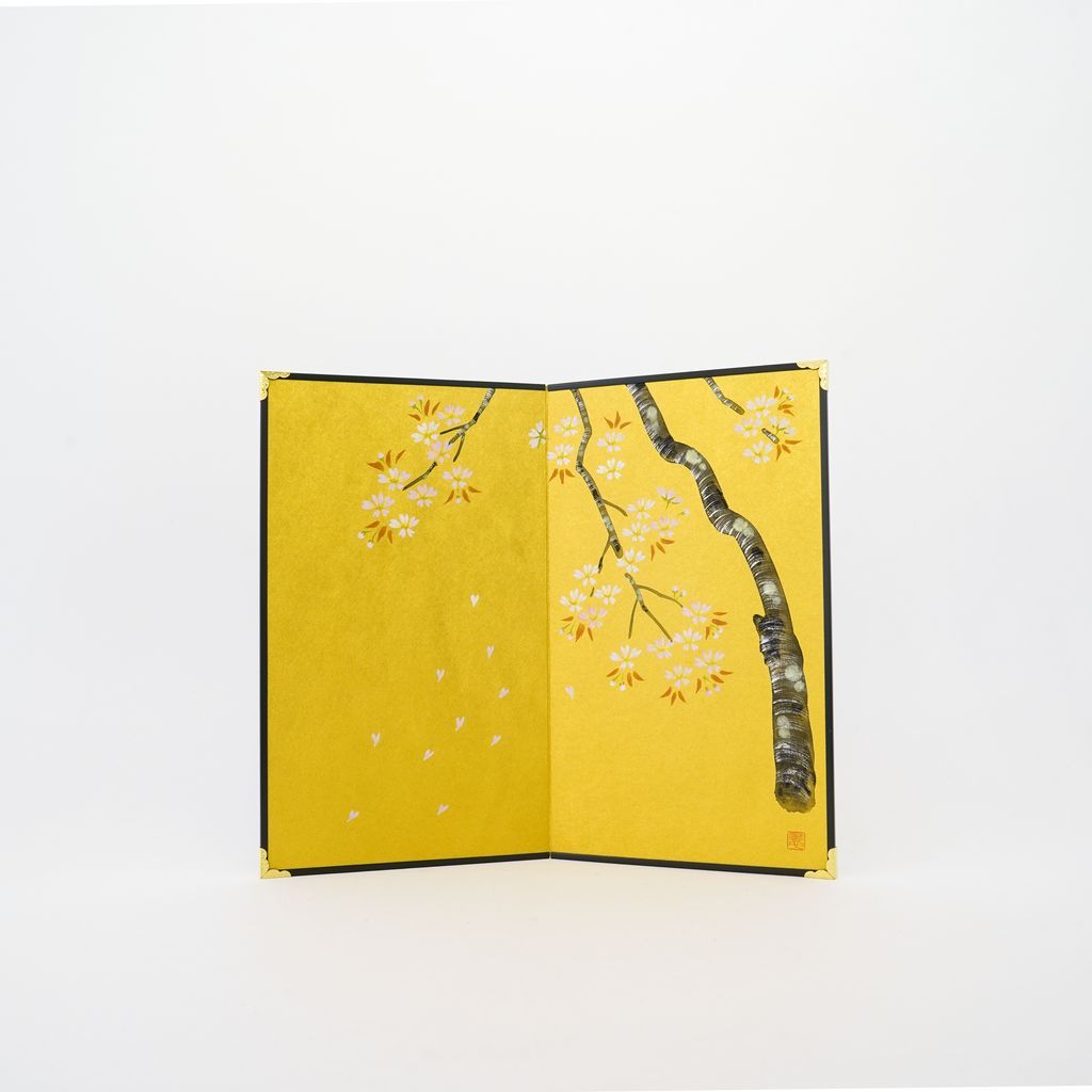 Small folding screens "Cherry blossoms" two panels (L)
