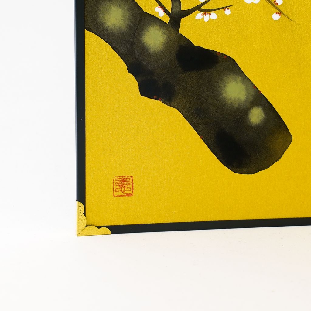 Small folding screens "Plum blossoms" two panels