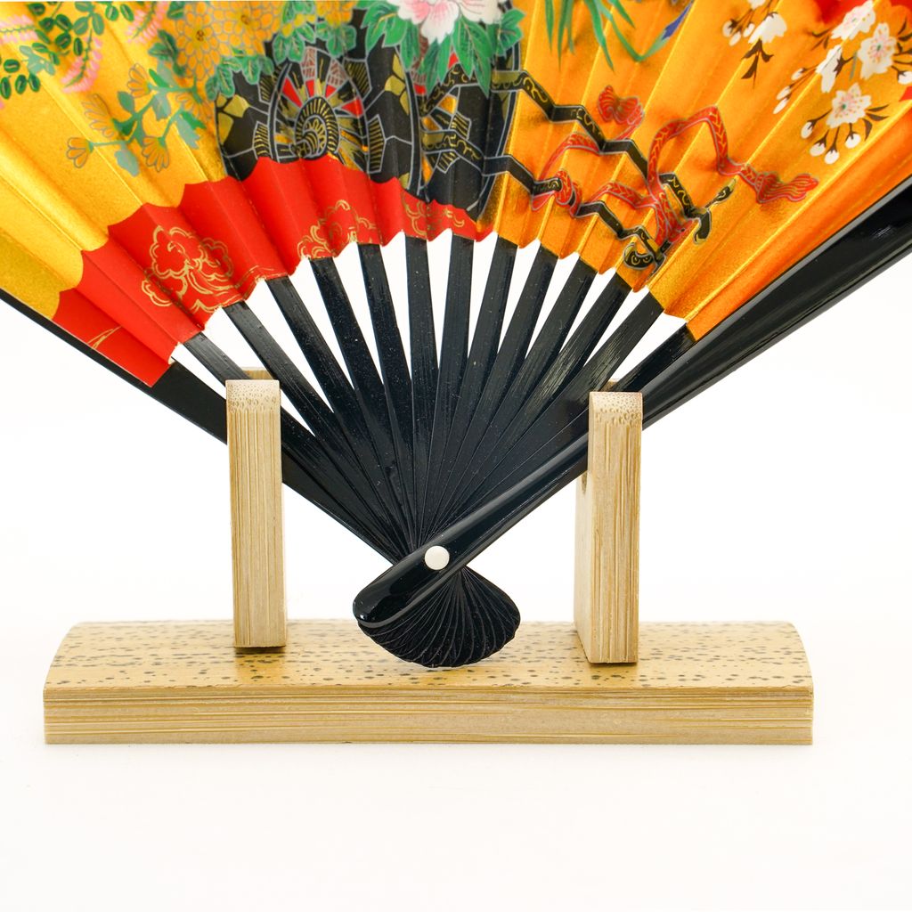 Decorative Folding Fan "Flower Cart" with stand Size 5 No.553