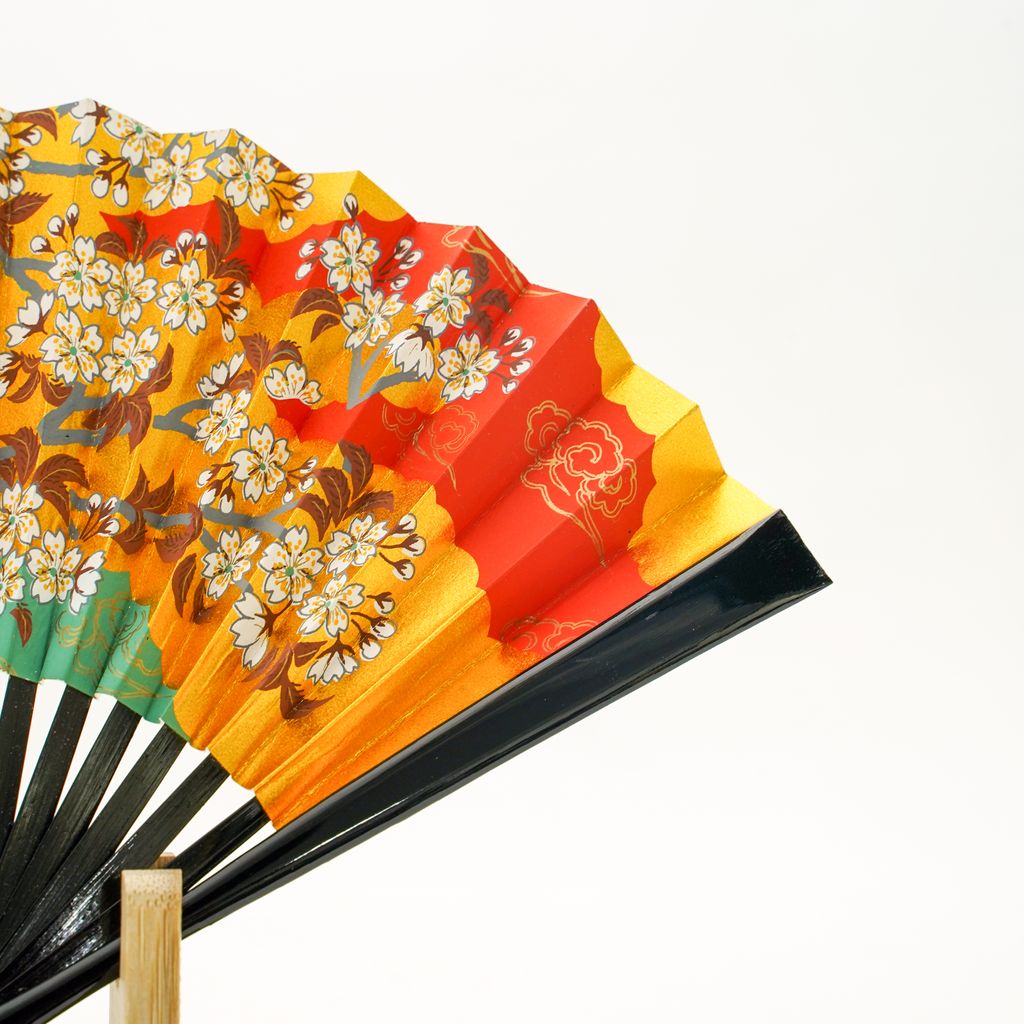Decorative Folding Fan "Sakura" with stand Size 5 No.555