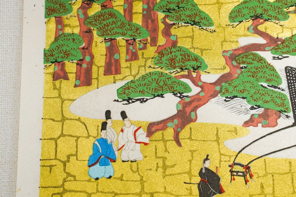 Woodblock print "Ox-drawn coach" by Uchida Original Published by UCHIDA ART
