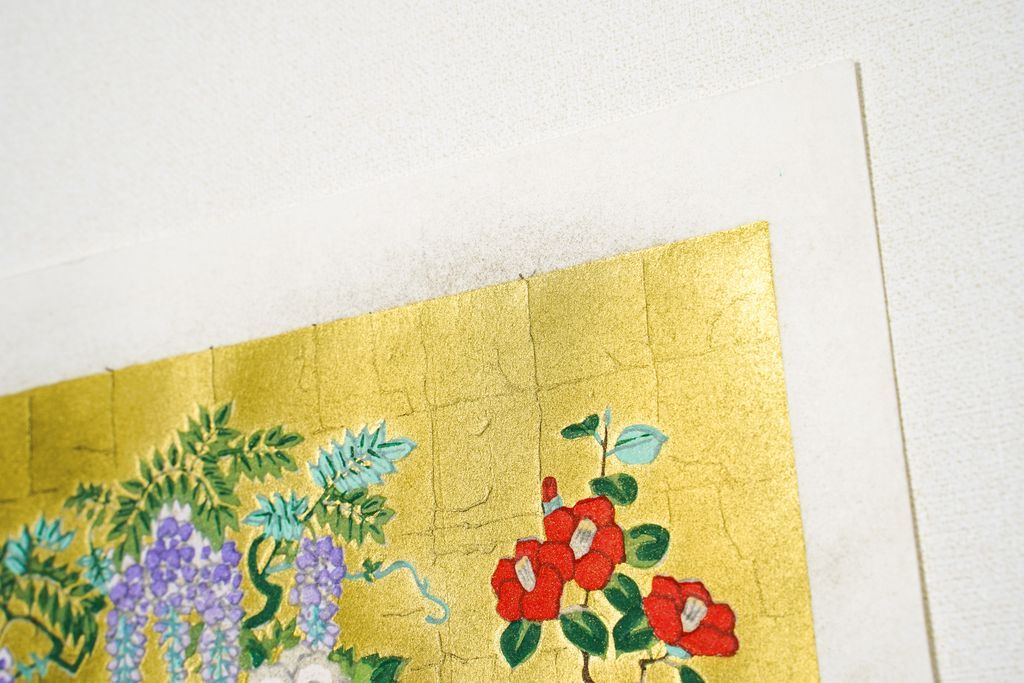 Woodblock print "As the Rinpa style of flowers" by Uchida Original Published by UCHIDA ART