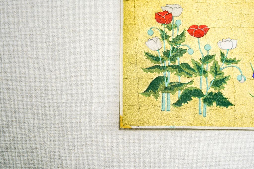 Woodblock print "As the Rinpa style of flowers" by Uchida Original Published by UCHIDA ART