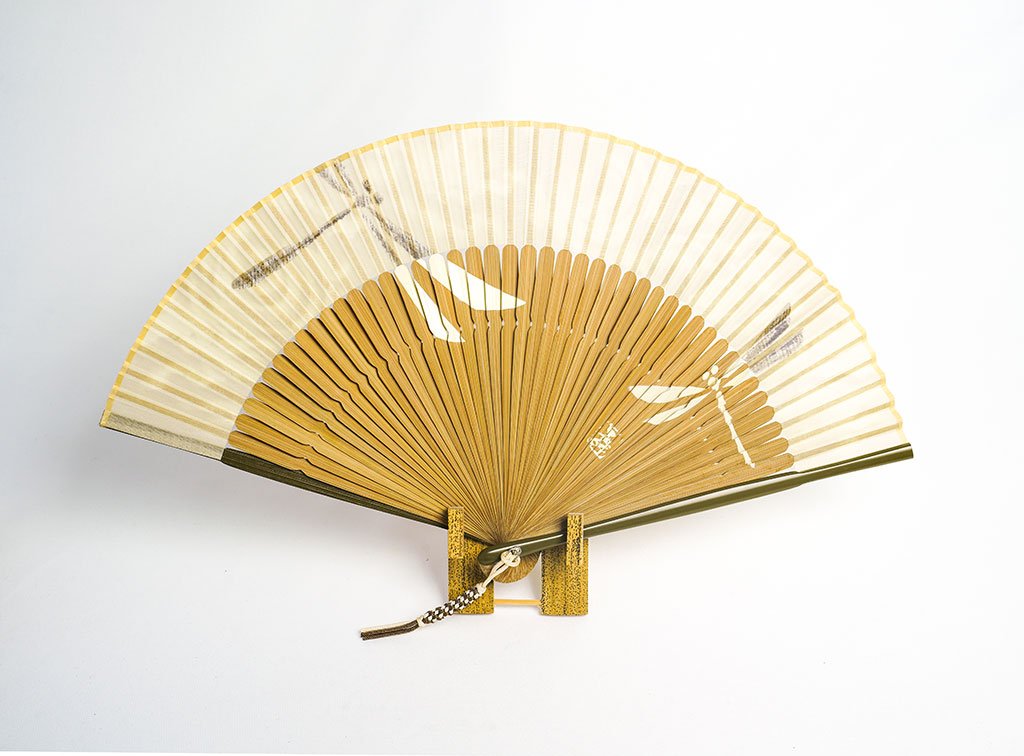 Men's Folding Fan Set "Dragonfly" Ivory