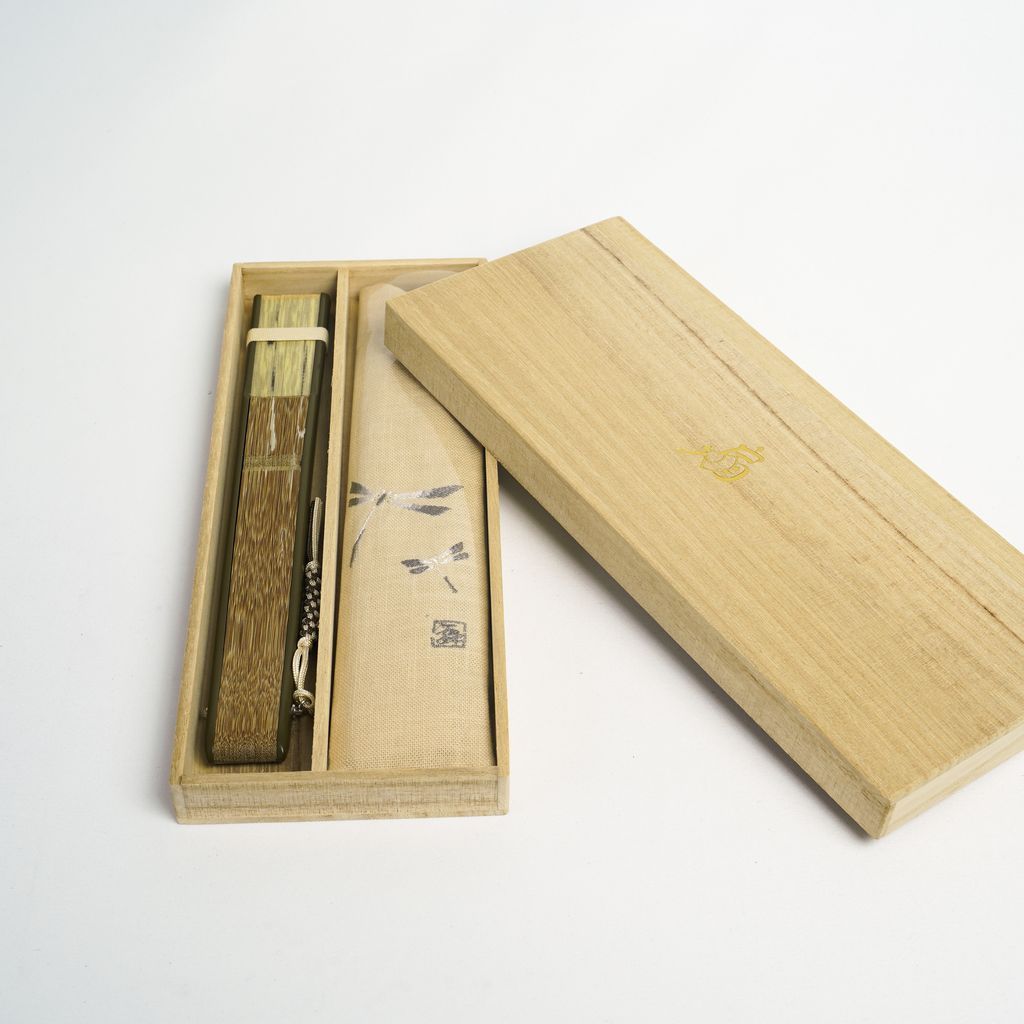 Men's Folding Fan Set "Dragonfly" Ivory