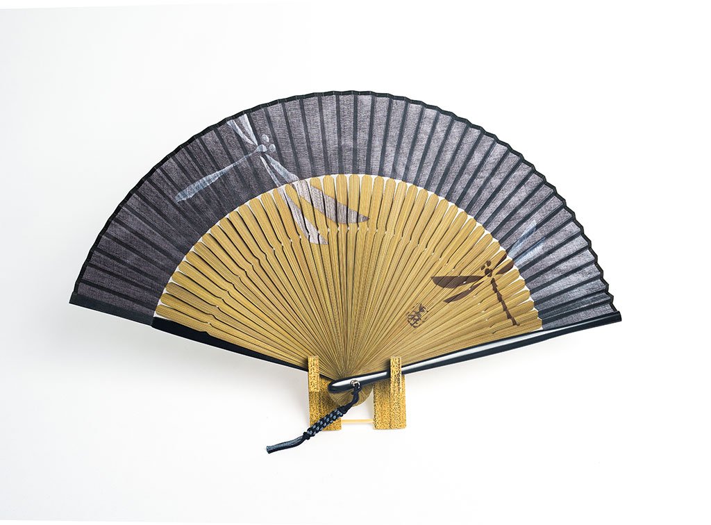 Men's Folding Fan Set "Dragonfly" Navy