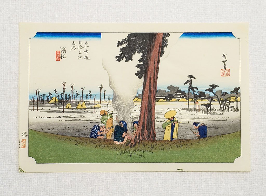 Woodblock print "No.30 Hamamatsu【 Tokaido 53 stations 】" by HIROSHIGE Published by UCHIDA ART