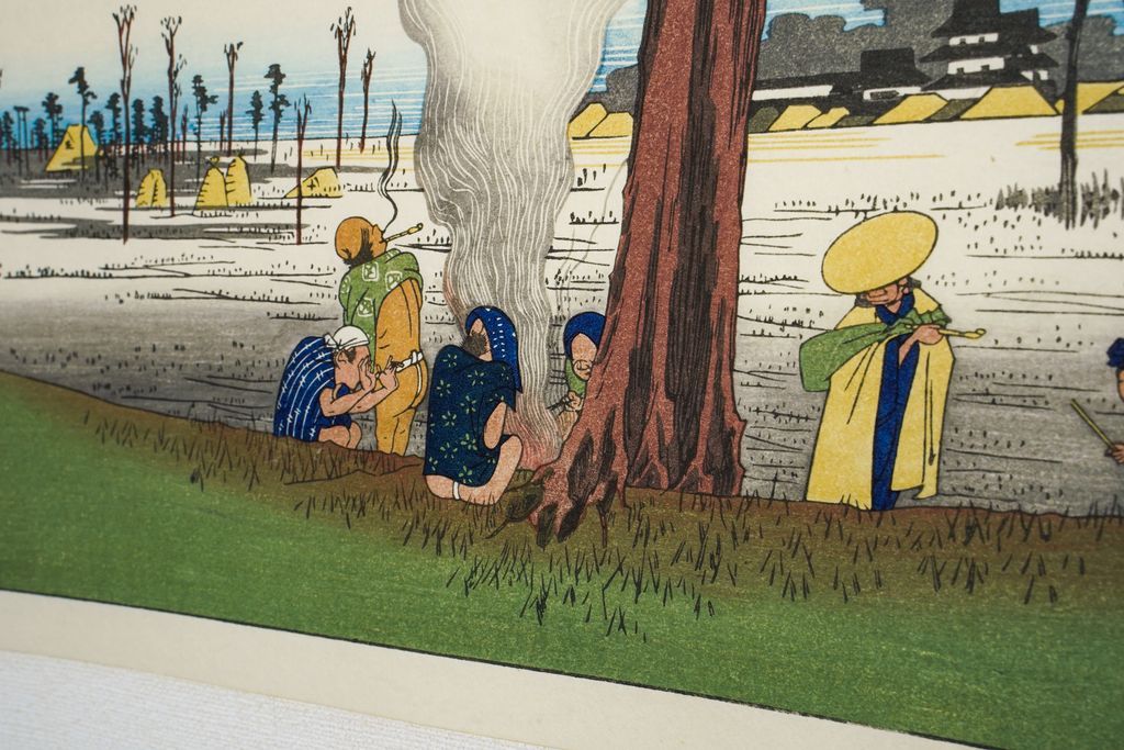 Woodblock print "No.30 Hamamatsu【 Tokaido 53 stations 】" by HIROSHIGE Published by UCHIDA ART