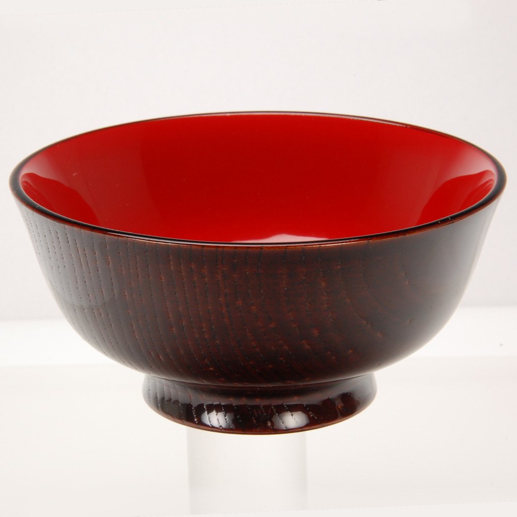 Lacquerware Bowl Size 4.0 Keyaki mehajiki-nuri Hasorigata Aizu lacquerware