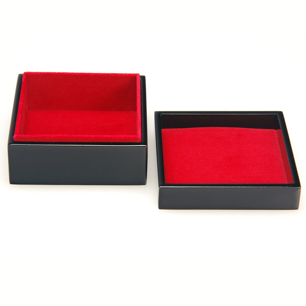 Lacquerware Box "Sasanqua" Size 3.0 Aizu lacquerware