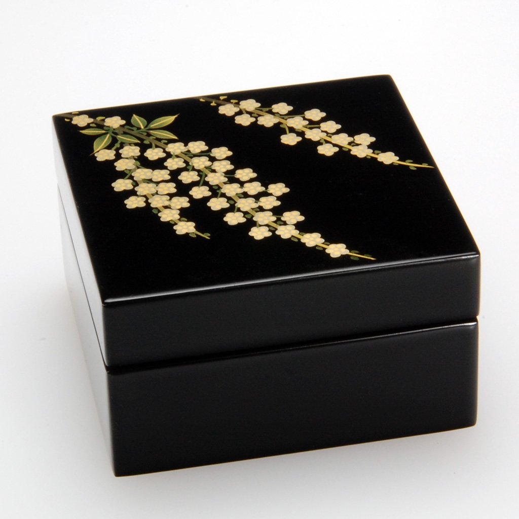 Lacquerware Box "Thunberg spirea" Size 3.0 Yukiyanagi Aizu lacquerware