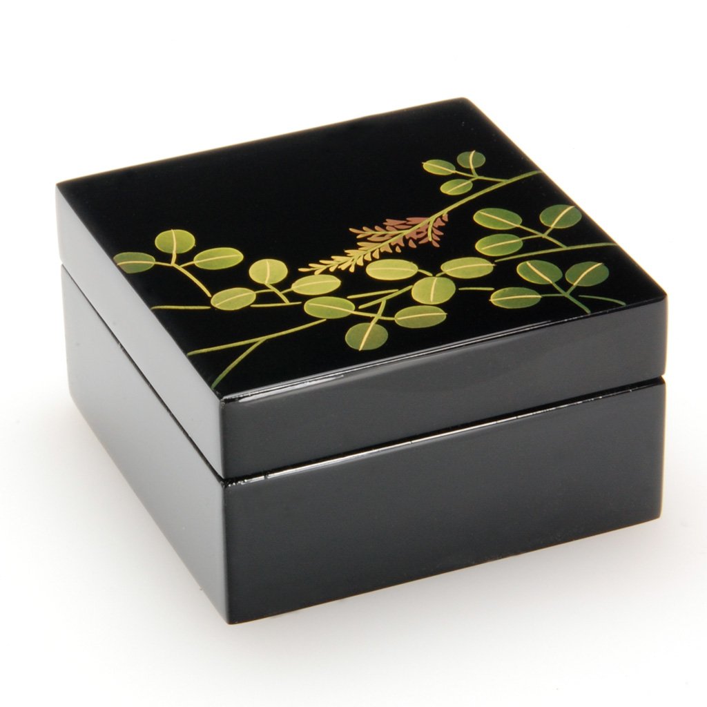 Lacquerware Box "Bush clover" Size 3.0 Hagi Aizu lacquerware