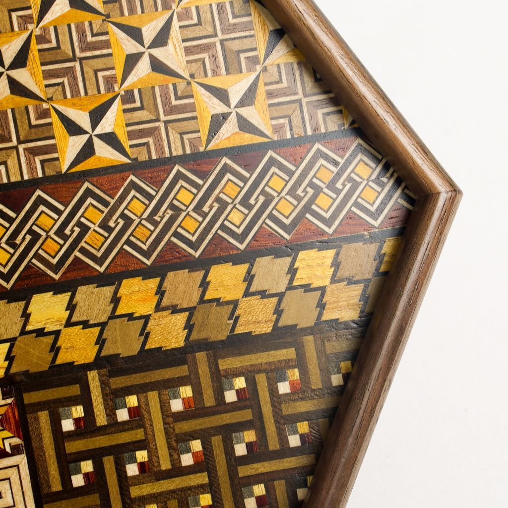 Hakone Yosegi "Hexagonal tray"