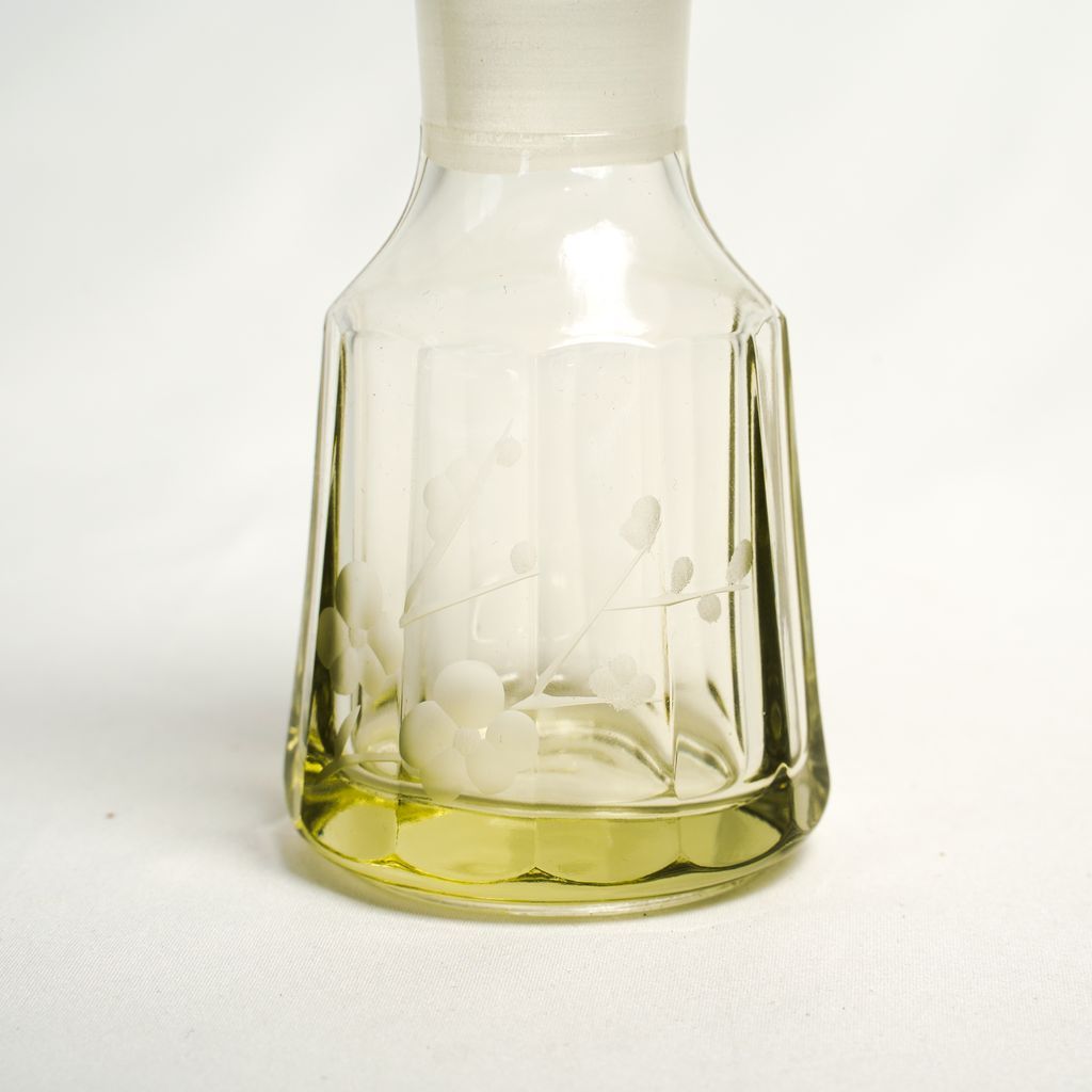 Edo Kiriko Glass Soy Sauce Vessel “ Plum”