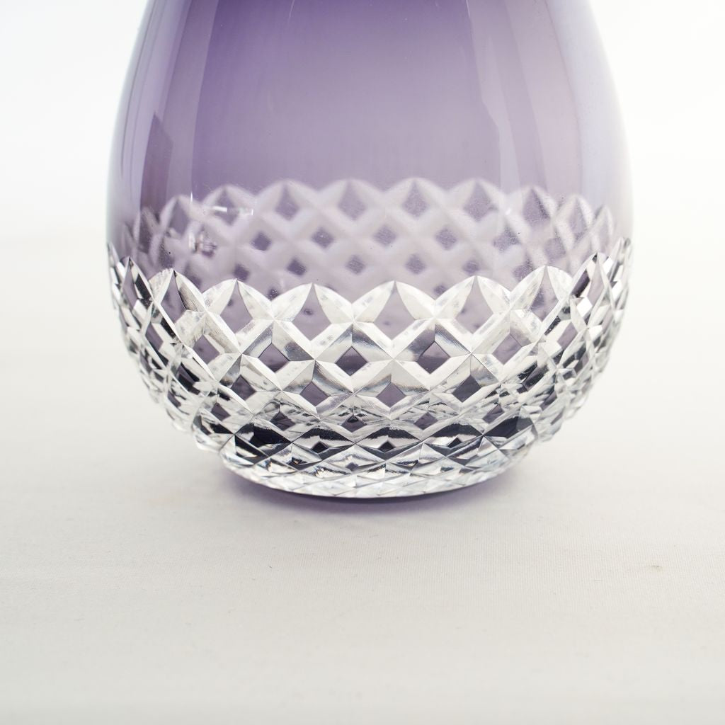 Edo kiriko Tumbler “Karai” Arare Purple