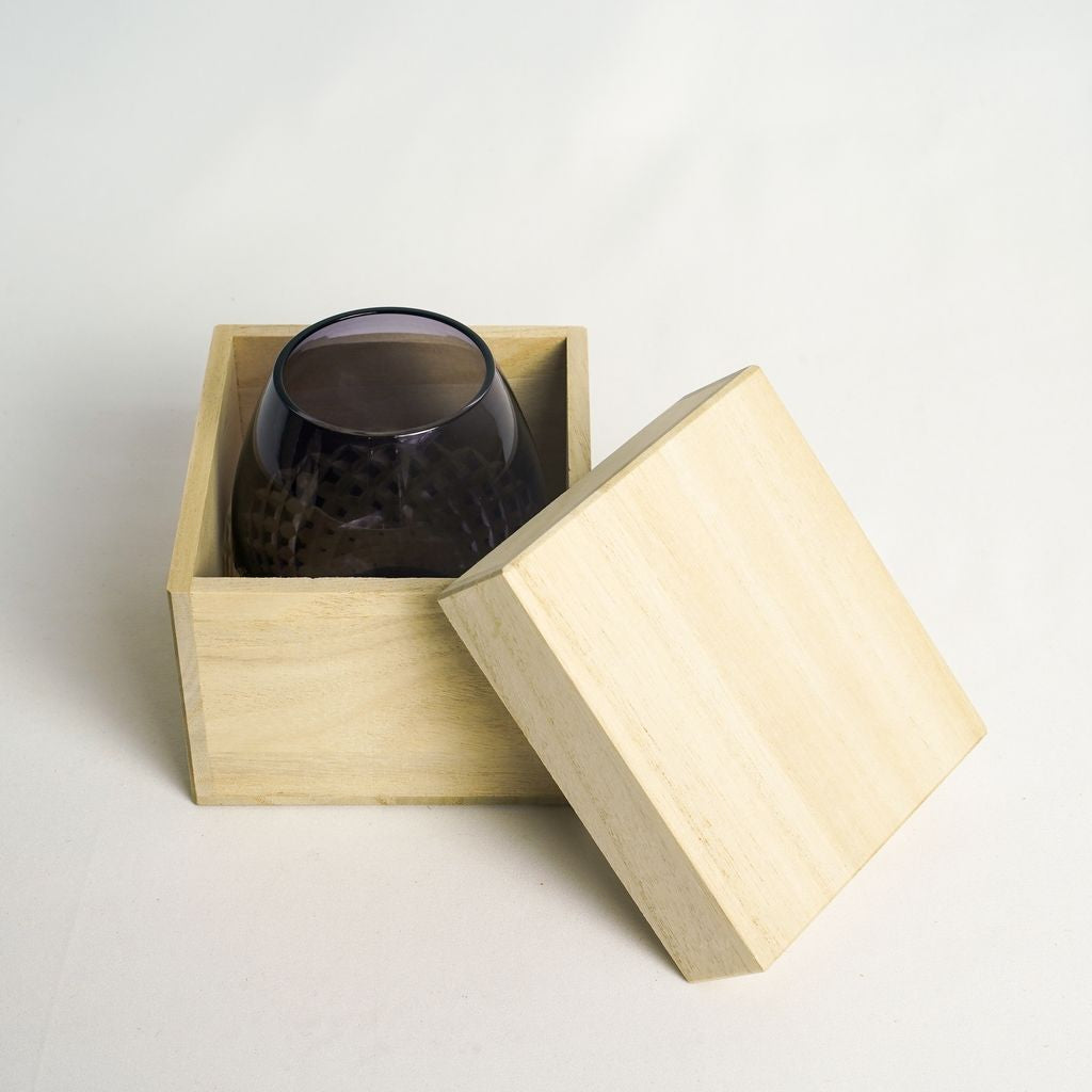 Edo kiriko Tumbler “Karai” Arare Purple