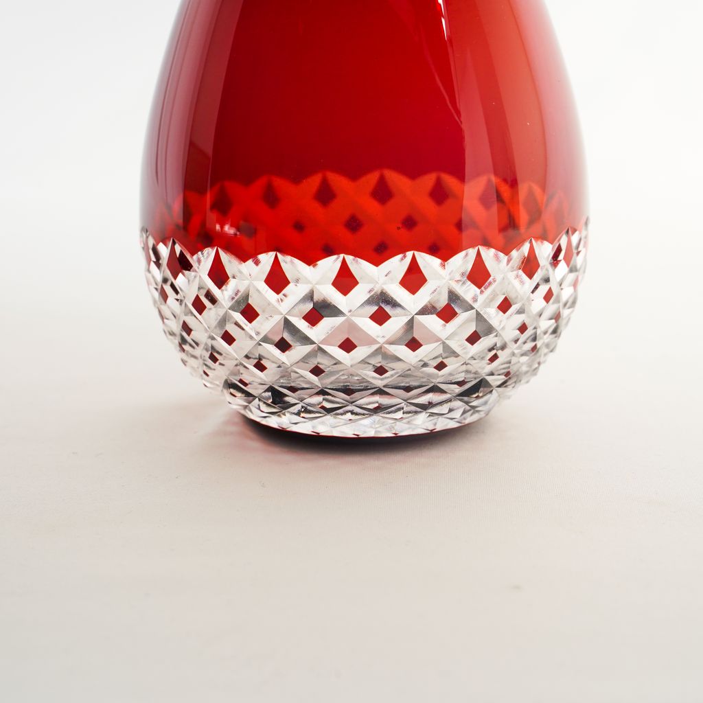 Edo Kiriko Tumbler “Karai” Arare Red