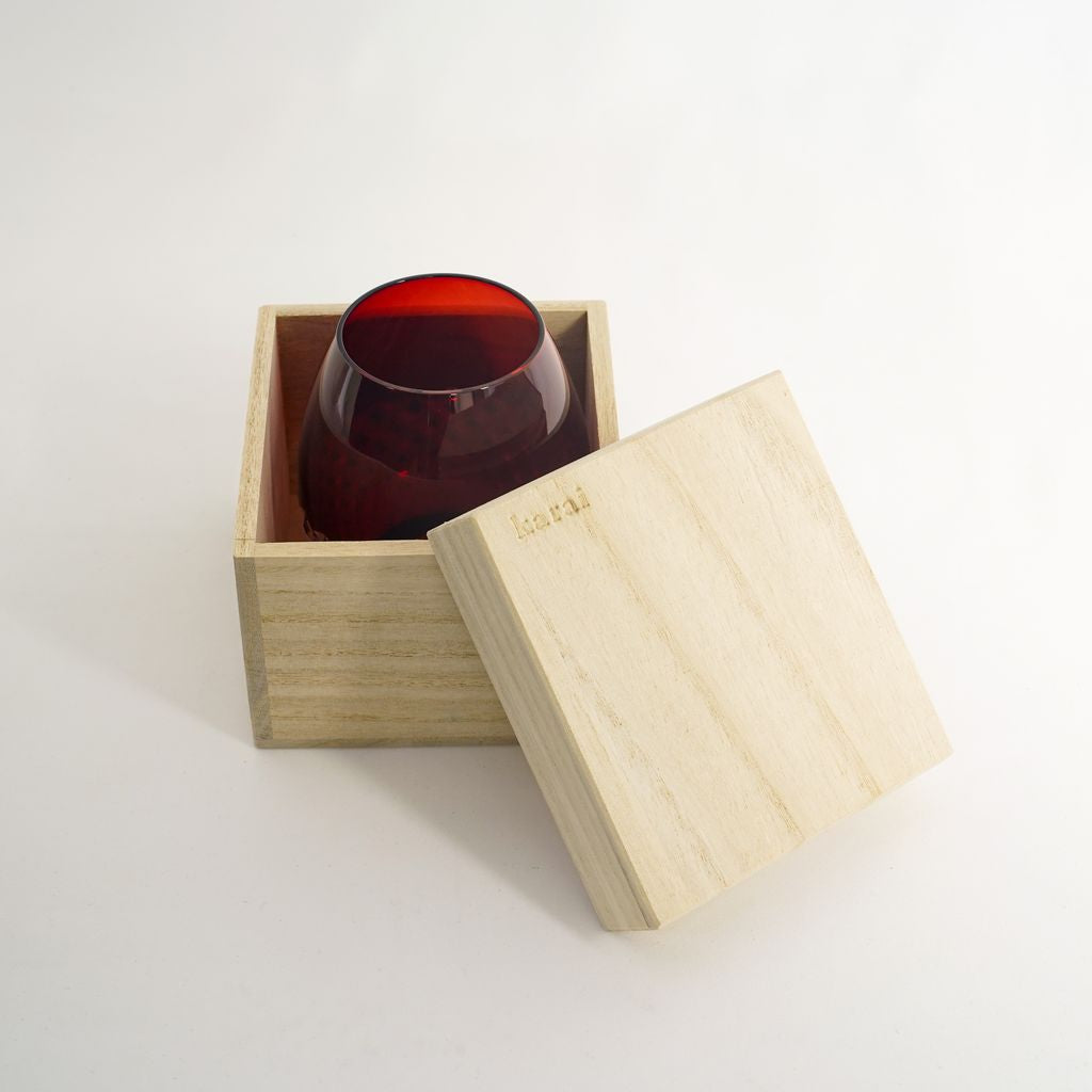 Edo Kiriko Tumbler “Karai” Arare Red