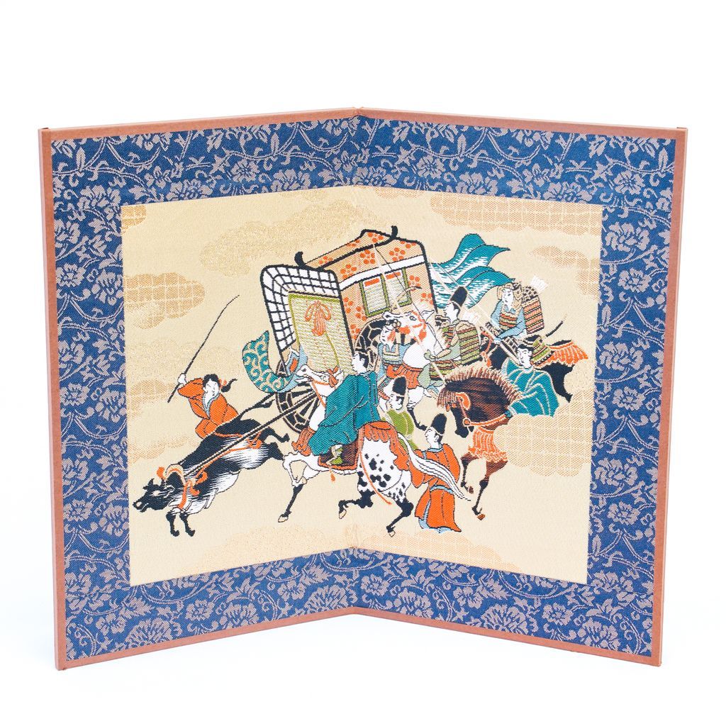 Nishijin Brocade Medium-sized Folding Screen (M) Gissha