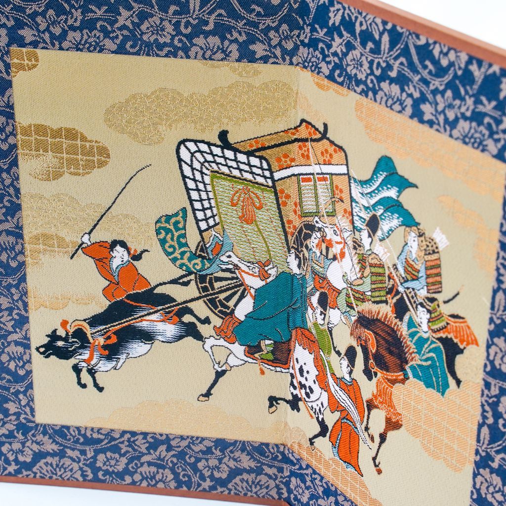 Nishijin Brocade Medium-sized Folding Screen  (M) Gissha