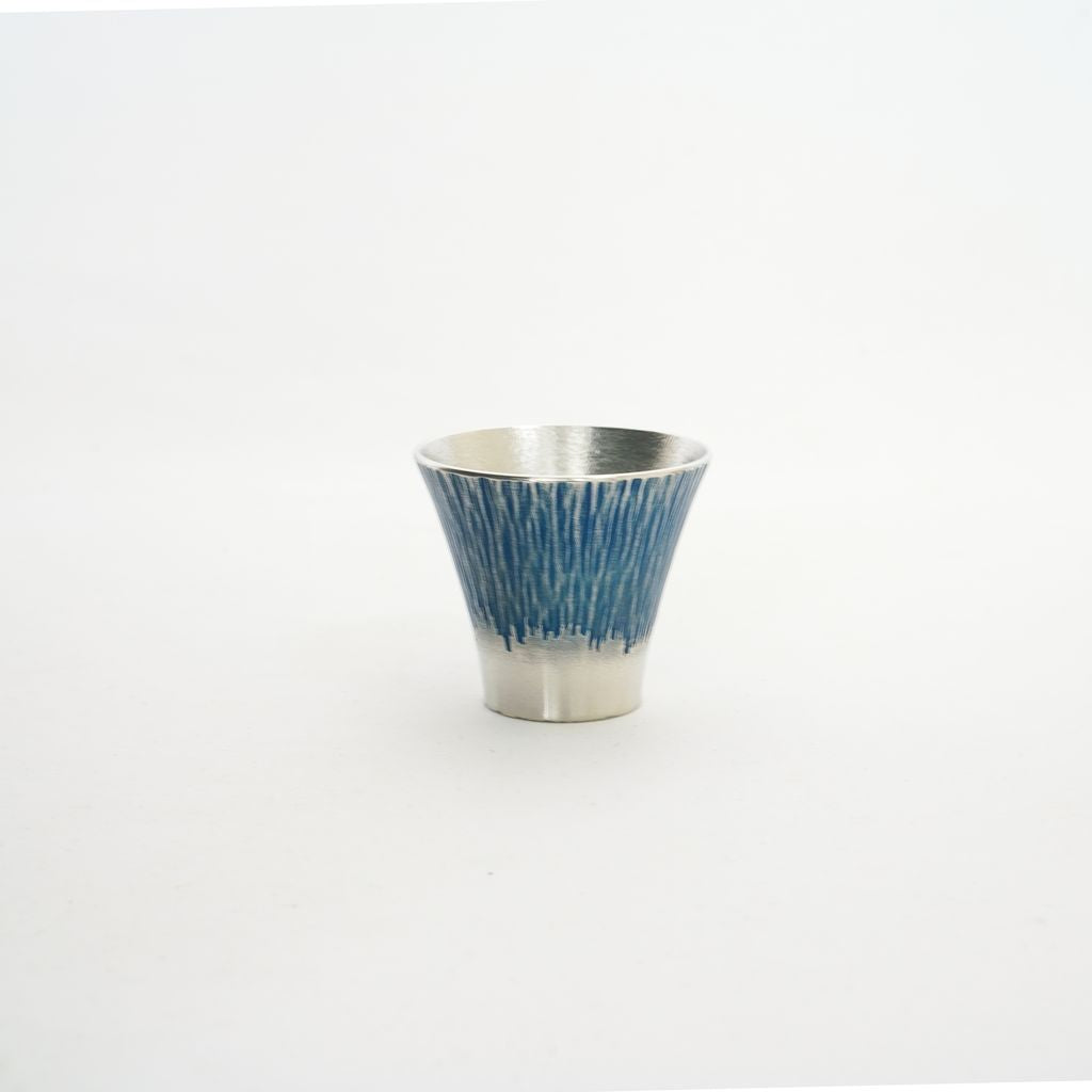 Tinware Sake Cup Mt.Fuji Blue