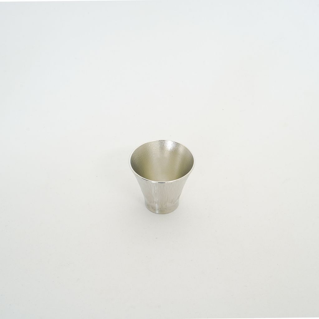 Tinware Sake Cup Mt.Fuji Silver