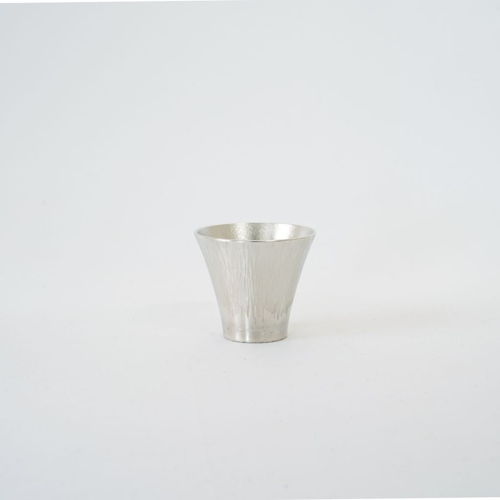 Tinware Sake Cup Mt.Fuji Silver