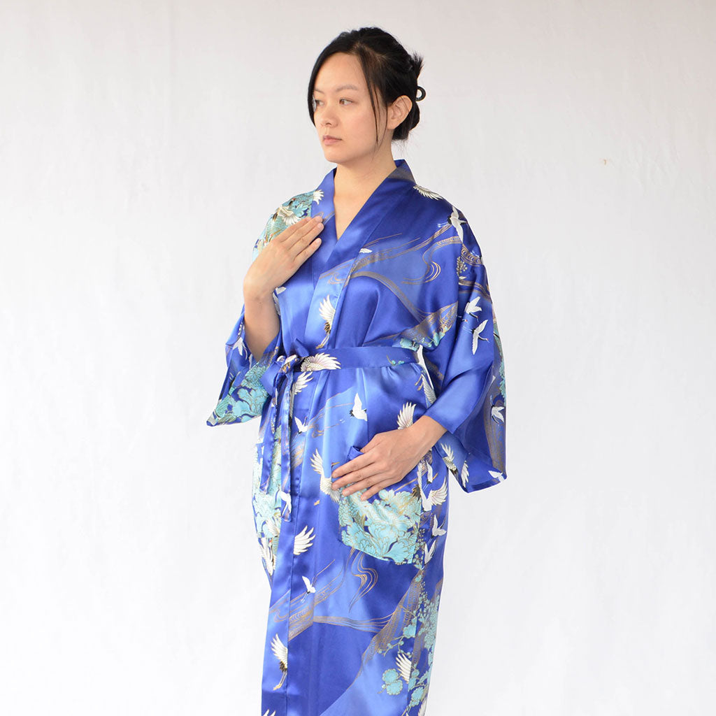 Japanese Kimono Women's Silk Knee-length "Crane"