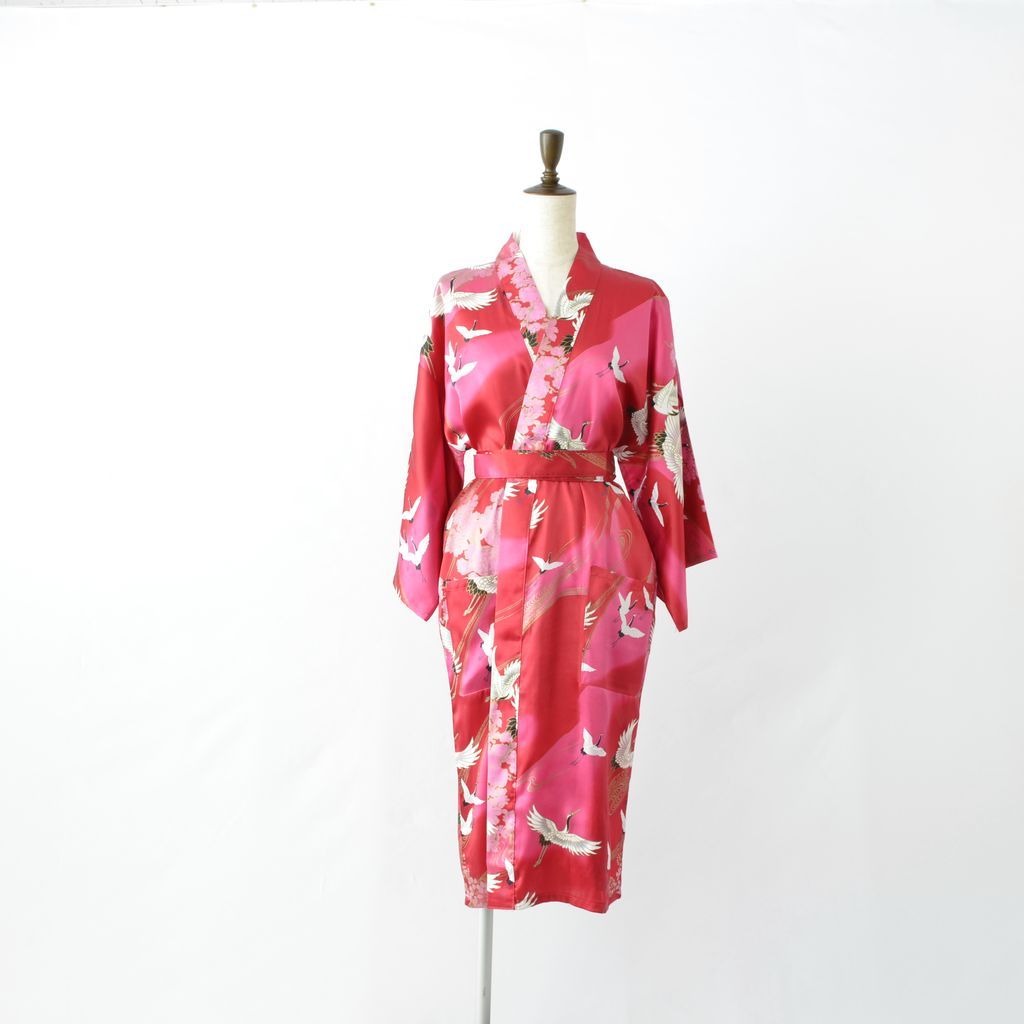 Japanese Kimono Women's Silk Knee-length "Crane"