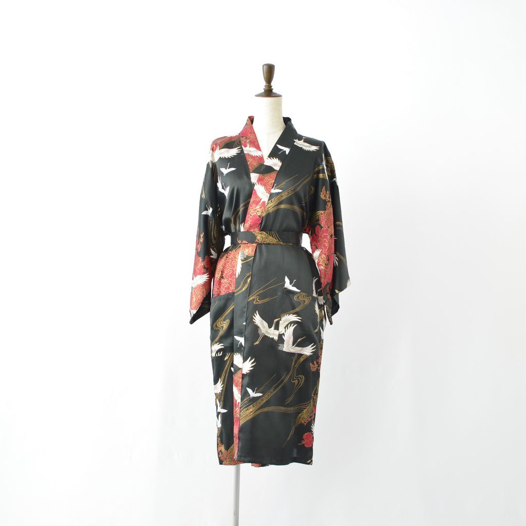Japanese Kimono Women's Silk Knee-length "Crane"