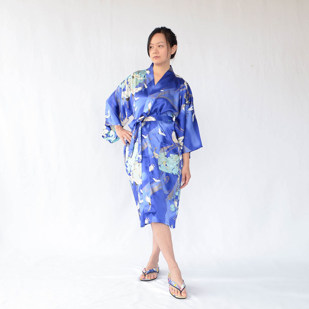 Japanese Kimono Women's Silk Knee-length "Crane"
