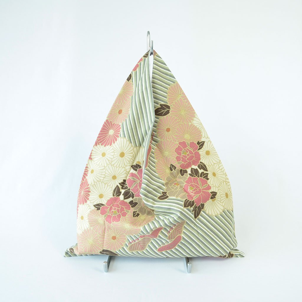 Eco Bag "Retro Flower" Pink and Beige