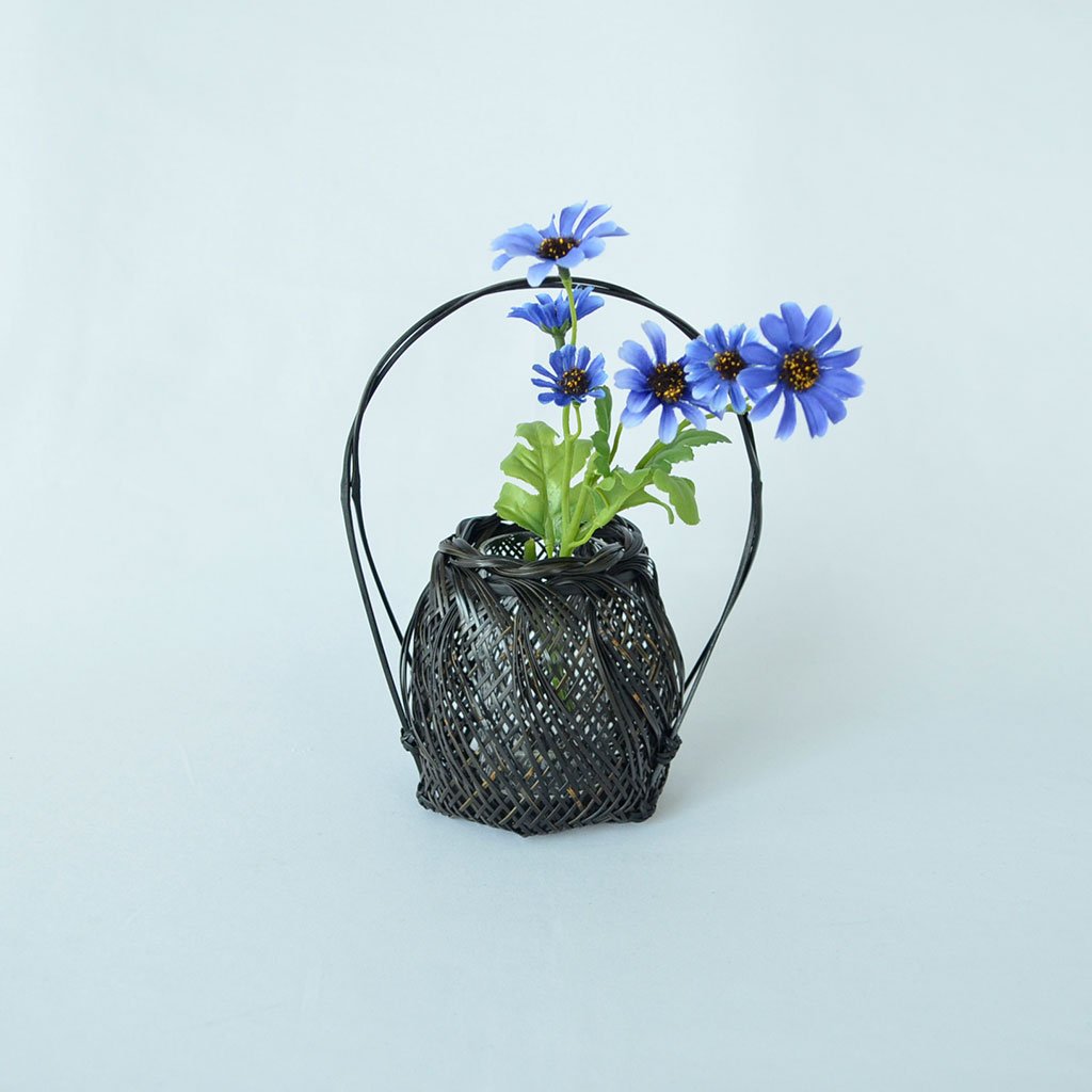 Bamboo Flower Basket “Kagerou S” Black