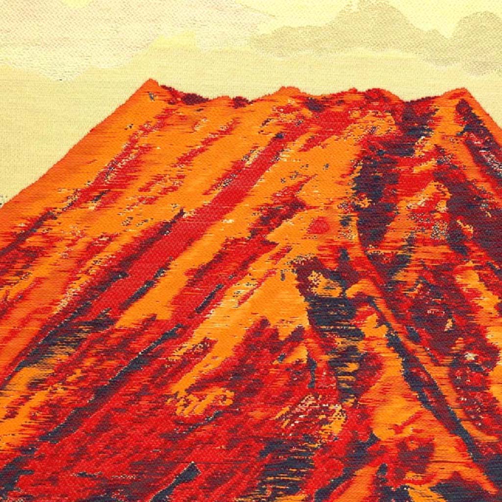 Framed Fabric Art "Aka-Fuji"
