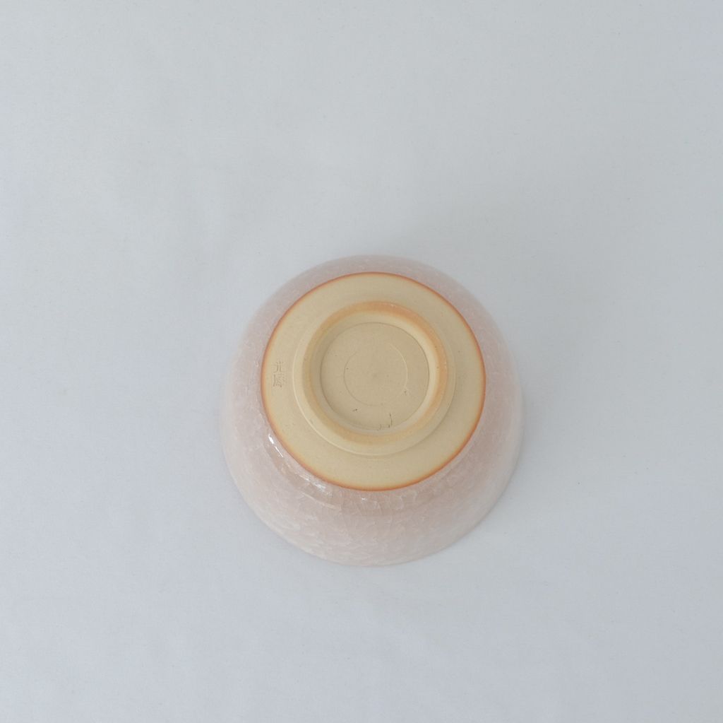 Kiyomizu Tea Bowl "Kikko" Pink and White